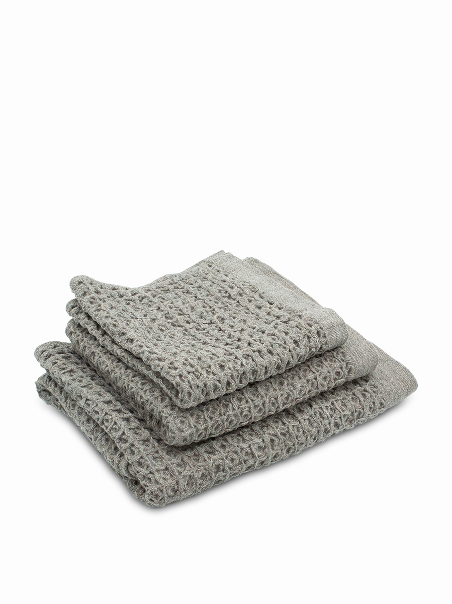 Lattice Linen Imabari Towel Charcoal / Hand Towel (M)