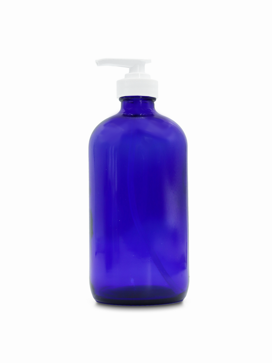 Lot de 2 bouteilles en plastique bleu cobalt avec pompe de 16 oz Bouteilles  vides de shampoing ou de lotion avec pompe verrouillable -  France