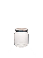 Beveled Glass Canisters with Stainless Steel Lids