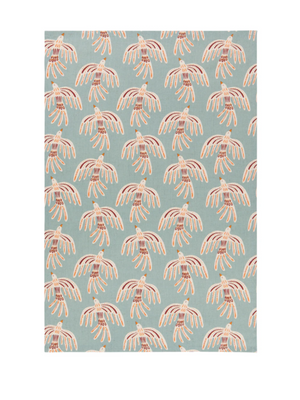 Flying Birds on Blue Dish Towel