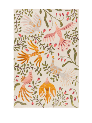 Floral Birds Dish Towel