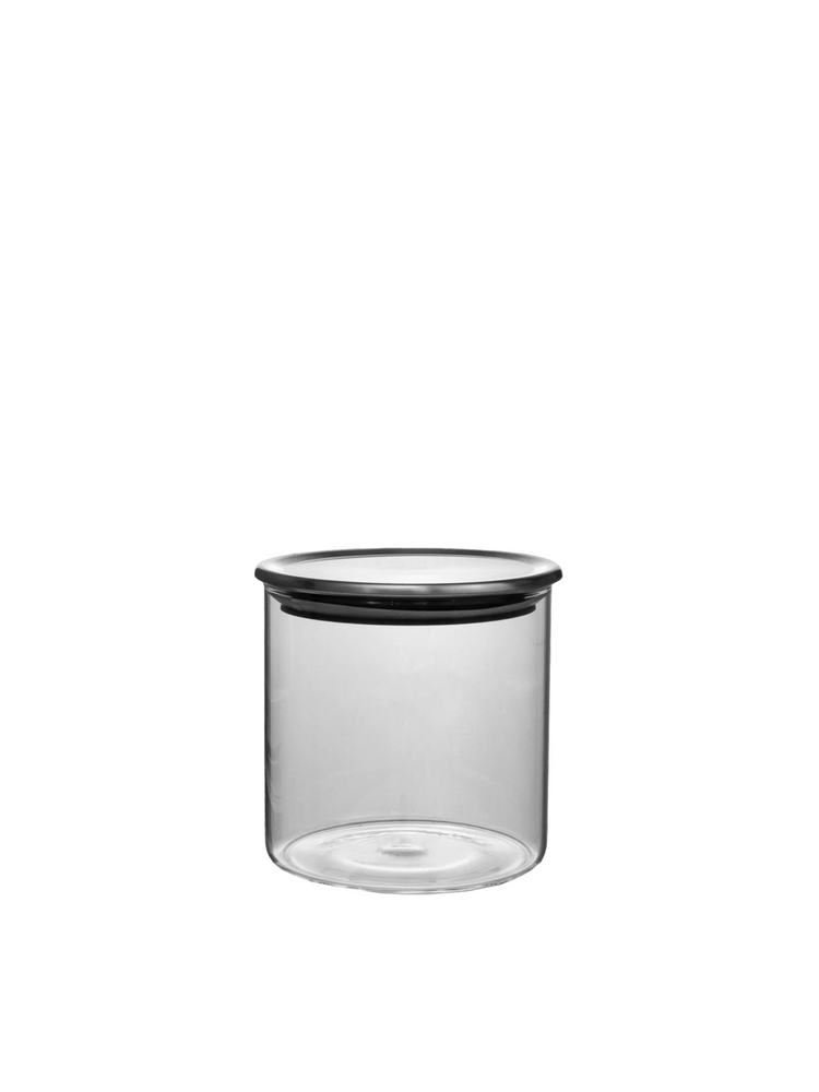 Straight Glass Canisters with Stainless Steel Lids