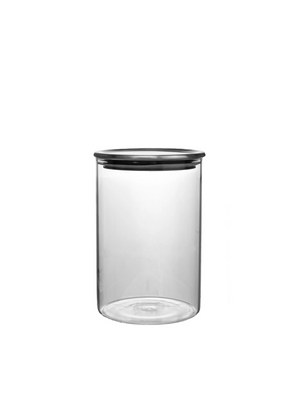 Straight Glass Canisters with Stainless Steel Lids